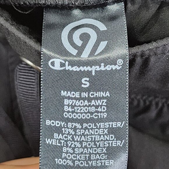 Womens Champion Black Jogger Pants Polyester & Spandex Drawstring Size S - Picture 5 of 12